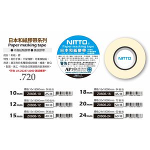 NITTO  日本和紙膠帶(多款)18mm