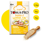 優格 Toma-Pro 高齡貓 高齡低脂配方 貓飼料 雞肉+米 添加藜麥 貓糧 1.5kg, , large