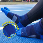 [Kaimei Cotton] 2 pairs set, black MIT made in Taiwan, non-marking deodorizing function towel-soled toe socks 26-29cm, 2雙組 黑色, large