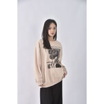 (XL) ai hu圓領杏色長袖上衣二手衣, , large