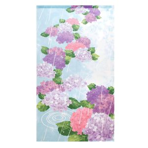 日本製【コスモ】長門簾《繡球花和雨》