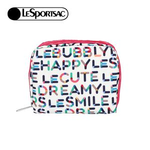 |快速出貨|Lesportsac Square Cosmetic 立體方形化妝包/ 趣味字母