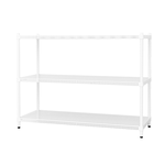 【Y HOUSE】120x45x75cm perforated plate three-layer shelf perforated plate shelf iron rack - paint white, , large