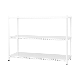 【Y HOUSE】120x45x75cm perforated plate three-layer shelf perforated plate shelf iron rack - paint white