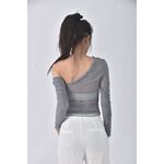 (S) 【安于晴Charlene私服】質感紡紗透膚綠色長袖上衣二手衣, , large