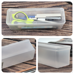 日本製透明蓋可視餐具 / 文具收納盒-長型-4入, , large