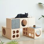 【paipaipets】Wooden Cube - Style Ａ, , large