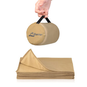 Velour Travel Blanket (E650) creamy brown