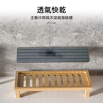 【上手家居】木架硅藻土吸水墊 深灰色(吸水杯墊/珪藻土杯墊/硅藻土杯墊/珪藻土), , large