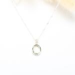 【Angel & Me】Green Quartz Oval s925 sterling silver necklace birthday gift, , large