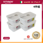 【義大利OMADA】主廚CHEF 單手易拉 PP保鮮盒1.5L(小資四件組)任選色, , large