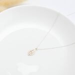 【Angel & Me】Peacock feather Feather s925 sterling silver necklace birthday gift, , large
