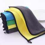 高密度珊瑚絨抹布【黃色-30*30cm】 無紡布 乾濕兩用 擦手巾 多功能抹布 抹布 清潔抹布 車用抹布 廚房抹布 吸水抹布, , large