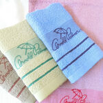 [Kaimei Cotton Industry] 6 in the group, random and excellent, MIT made in Taiwan, 28 taels of thick umbrella brand, jacquard simple LOGO adult towel/towel, home classic 4 colors, , large