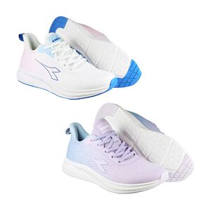 DIADORA迪亞多那 奇幻天空慢跑鞋 女運動鞋 女鞋 漸層 一體成型 透氣 飛織 輕量 減壓 抗菌 吸震 止滑 白粉紫