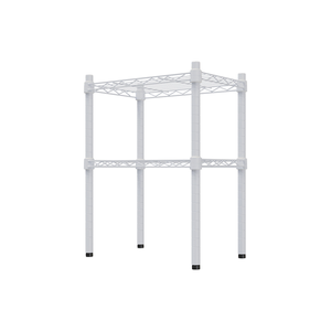 【Y HOUSE】45x30x60cm Lightweight Two-layer Iron Frame Iron Rack - Painted White