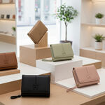 Ribbon&eacute; 柔霧翻蓋零錢中夾 女夾 韓系氣質皮夾 可愛短夾 人氣女用皮夾 情人節禮物, , large