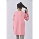 (XL) kexinhappiness棉質圓領粉色長袖上衣二手衣, , large