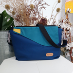 Eco-friendly Crossbody bag & tote bag Two-in-one, Reversible yoyo bag (Indigo), , large