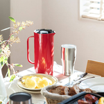 【日本孔雀Peacock】Living Pot 時尚保溫壺 不鏽鋼水壺 桌上壺 1.0L-亮紅色, , large