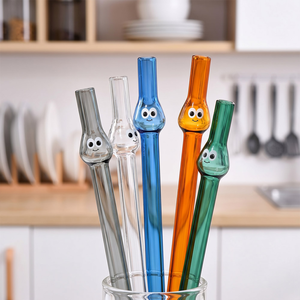 Mini Pearl High Borosilicate Glass Straw