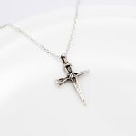 【Angel & Me】Faith Nail Cross s925 sterling silver necklace birthday gift, , large