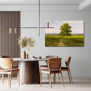 【御畫房】一碧千里 國家一級畫師手繪油畫60×90cm(VF-11)