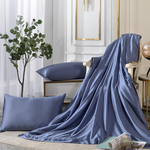 【Betrise】Ivory White | C Energy Series 60-count 100% Pure Tencel Light-Quenched Graphene Quilt/Four Seasons Quilt 5X6.5 feet per set (with 2 free pillowcases of the same style), , large