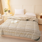 【寢室安居】日系療癒風 石墨烯恆溫大豆纖維水洗被-嫻靜午後, , large