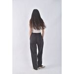 (S) 高腰質感丹寧牛仔灰色長褲二手衣, , large