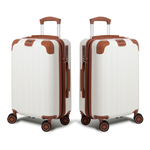 【Alldma鷗德馬】25吋熱銷款拉鏈行李箱Z2S-咖啡拿鐵(贈保護套C2+B2棋盤束帶+多功能海關鎖), , large