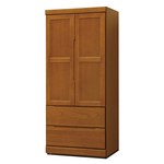 【唯熙傢俱】錢錢樟木色3x6尺衣櫃, , large