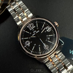 [星晴錶業]WAKMANN手錶,42mm,WA00047黑色錶面銀錶殼金銀相間精鋼錶帶款, , large