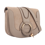 SEE BY CHLOE HANA bag 小型麂皮皮革斜背包/灰色, , large