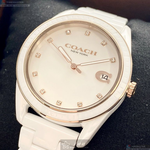 [星晴錶業]COACH手錶,36mm,CH00021白色錶面白錶殼白陶瓷錶帶款, , large