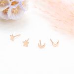 【Angel & Me】Starry Night Moon Star s925 sterling silver earrings Birthday gift, , large