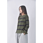 (XL) untitled條紋綠色長袖上衣二手衣, , large