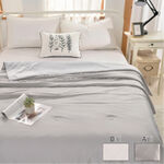 Plain summer double quilt, , large