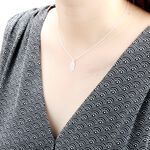 【Angel & Me】Laurel leaf s925 sterling silver necklace Birthday gift, , large