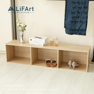 【LiFArt】MIT日系簡約三層隙縫收納櫃-經典橡木色