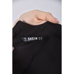 (M) shein高腰V領黑色連身裝二手衣, , large