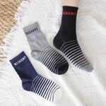 [Kaimei Cotton] 12 pairs of random excellent MIT Taiwan made combed cotton 2/2 pure cotton women's socks bottom stripe style, , large