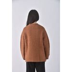(L) 23区 Vingt trois arrondissements質感羊毛圓領棕色外套二手衣, , large