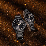 CITIZEN 星辰 光動能簡約女錶-銀河黑 EW2595-81E, , large