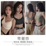 [夢巴黎] 高包覆收副乳內衣 無痕內衣 無鋼圈內衣 小胸內衣 運動內衣 內衣 女生內衣 內衣無鋼圈 少女內衣 胸罩 背心內衣, 灰紫色, large