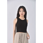 (S) 【里唯私服】bello store質感圓領黑色短袖上衣二手衣, , large