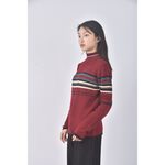(S) 條紋紅色長袖上衣二手衣, , large