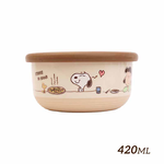『HOUSUXI．舒希』史努比－不鏽鋼雙層隔熱碗 420ml(A3), , large