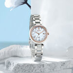 CITIZEN 星辰 XC 心蕊 輕奢限定版 鈦金屬 光動能電波女錶-29mm ES9466-65W, , large