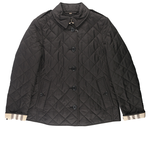 BURBERRY S號菱格紋棉質輕型外套/黑色, , large